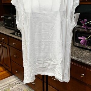 Double Zero White cap Sleeve Essential Top